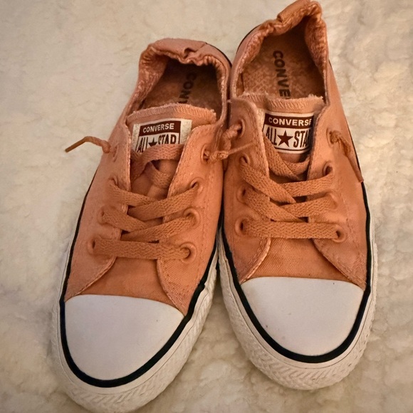 Converse Shoes - Converse pink Low Top Sneakers with White Toe Caps